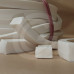 Silicone sponge rubber square cord white | 30 x 20 mm | per meter